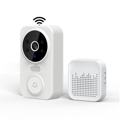 Smart WiFi Video Doorbell Wireless Security Doorbell with HD Night Vision White