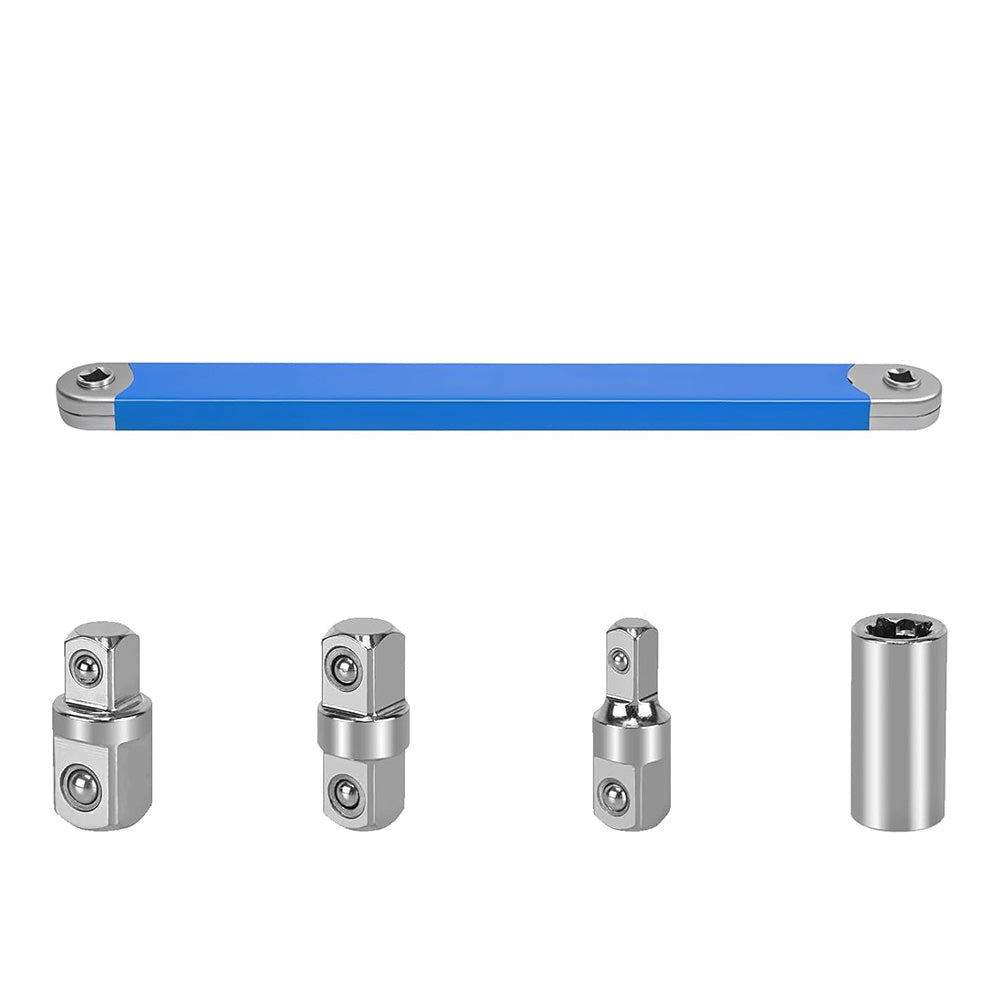 Offset Extension Wrench Impact Spanner Wrench with Square Drive Adapters for Car