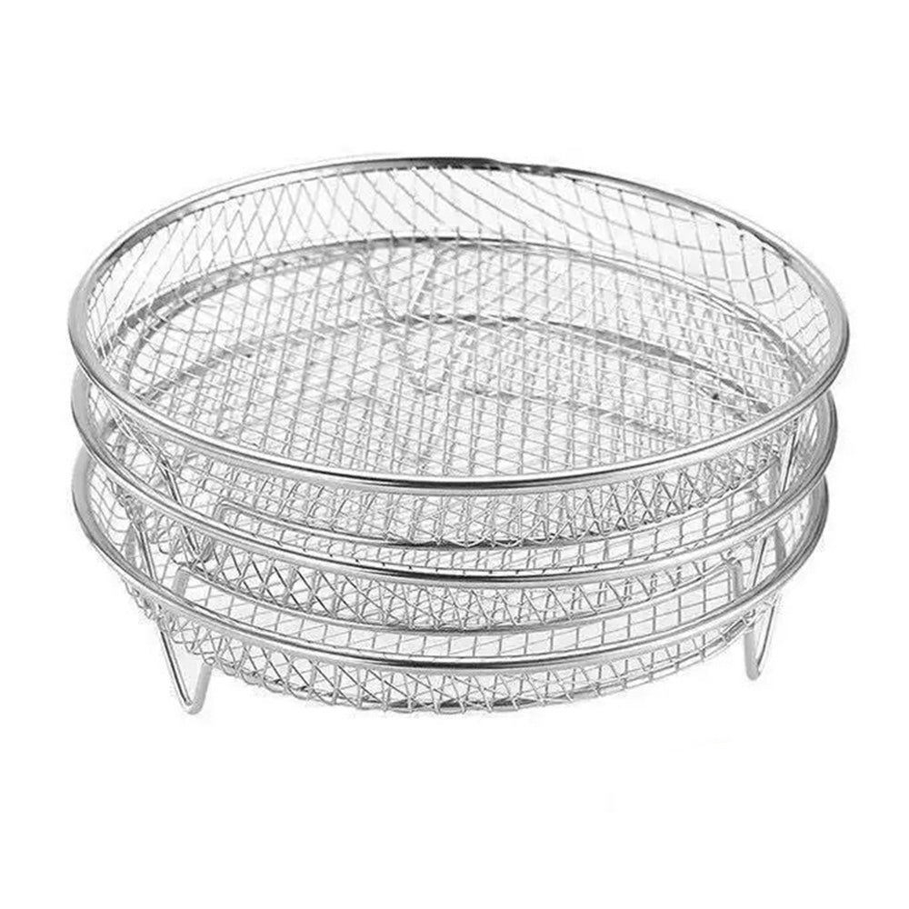 3Pcs Stainless Steel Stackable Air Fryer Cooking Racks