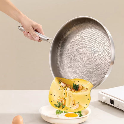 Stainless Steel Frying Pan Nonstick PFAS Free Oven for All Stoves