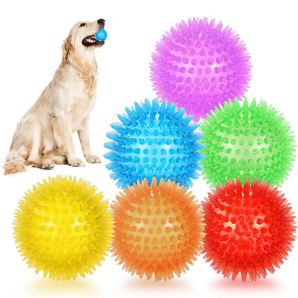 6Pcs Squeaky Dog Toy Balls Floating Dogs Pool Balls Interactive Fetch Toys for Puppy