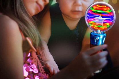 Spinning Light Up Toy Wand Magic Ball with LED Lights Sensory Spinner for Ages 6