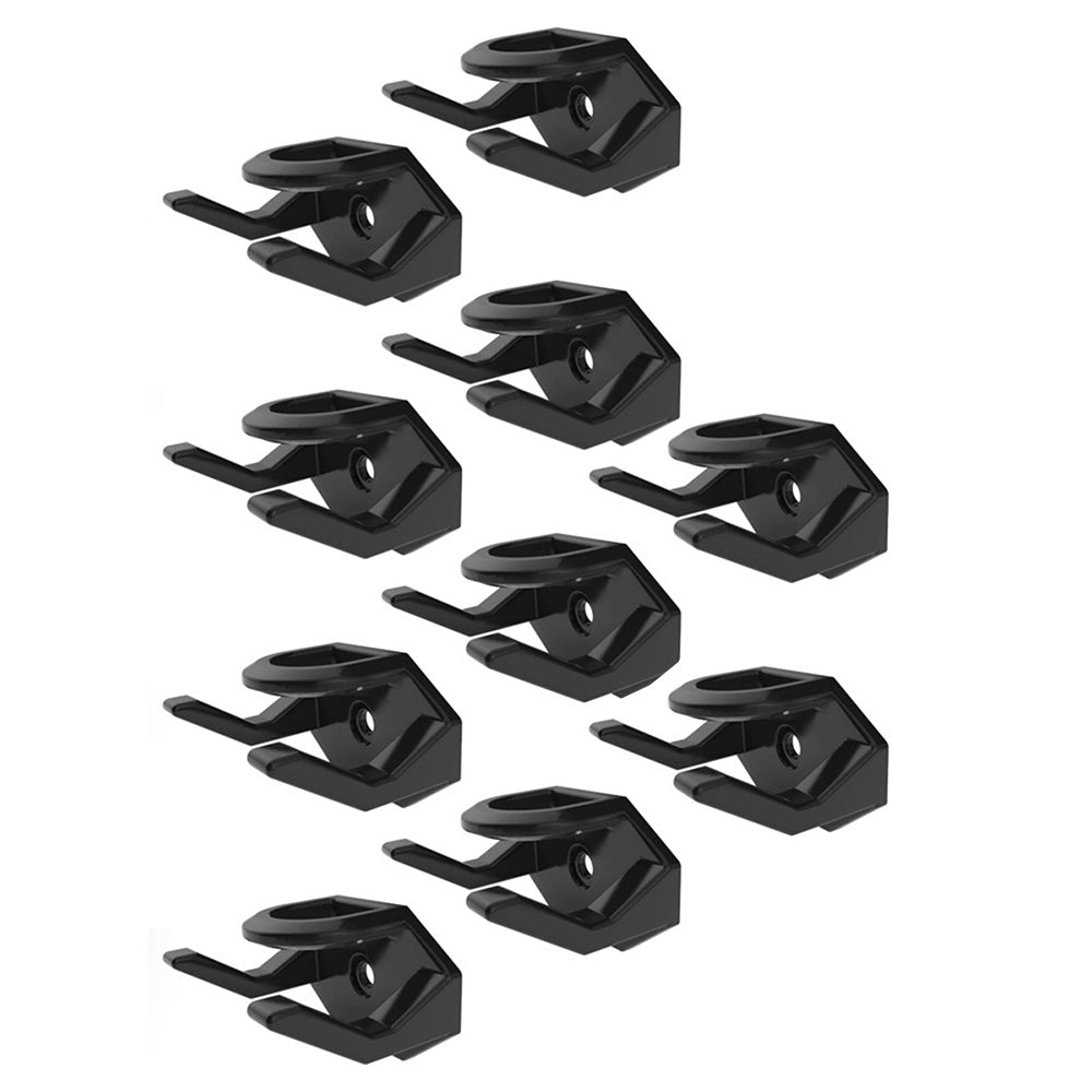 10 Pack Adhesive Hat Hooks for Wall Strong Hat Rack for Baseball Caps No Drilling Hat Organizer Display-Black