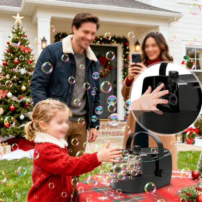 Portable Electric Bubble Machine Party Bubble Blower - Black