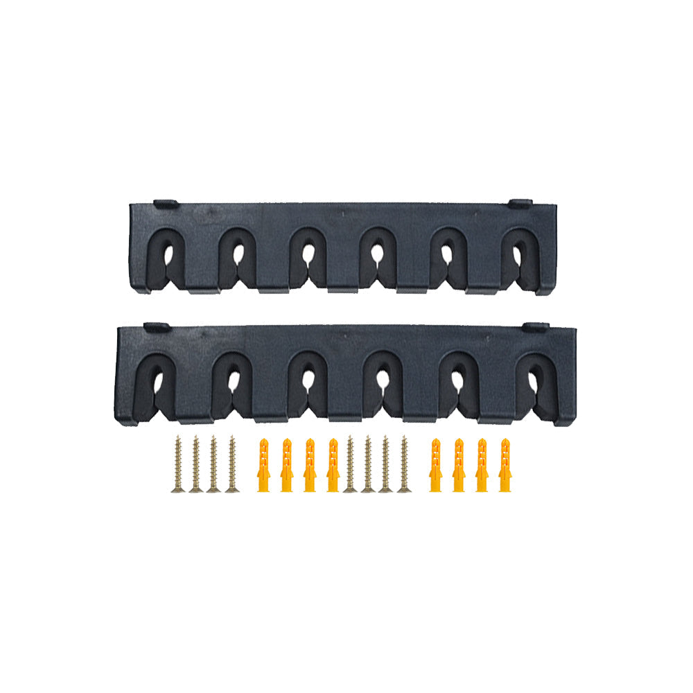 Wall Mounted 6-Rod Storage Rack Fishing Pole Display Holder Horizontal Style
