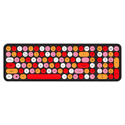 2.4GHz Wireless Keyboard And Mouse Combo With Round Key Caps-Pink