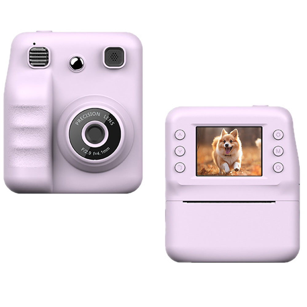Instant Print Camera 1080P HD Portable Digital Camera with 32GB TF Card Gift Purple