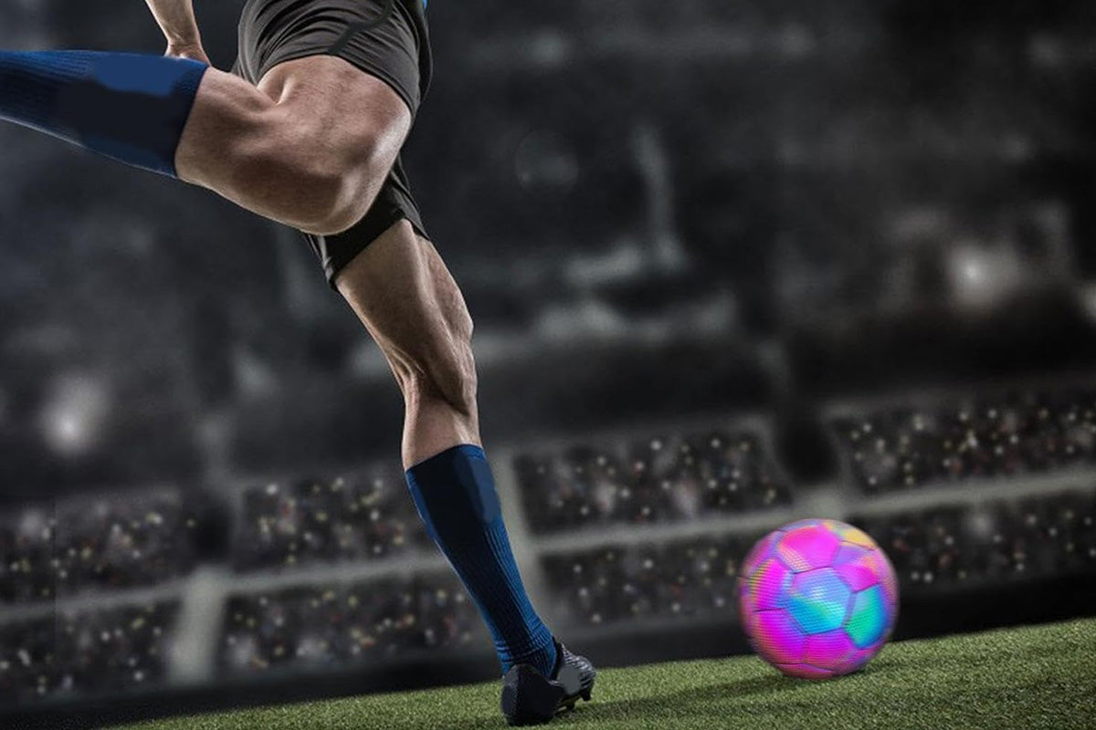 Reflective Soccer Ball Luminous Night Glow Football for Student Training