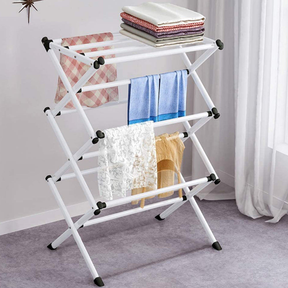3-Tier Clothes Drying Rack Folding Multi-Functional  Laundry Hanger Stand