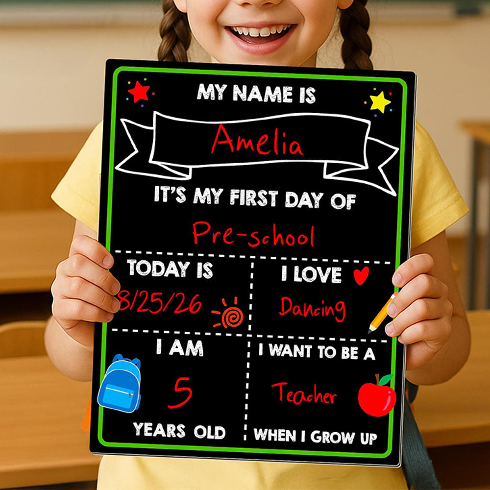 28x35cm Double Sided First and Last Day of School Chalkboard Photo Sign