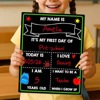 28x35cm Double Sided First and Last Day of School Chalkboard Photo Sign