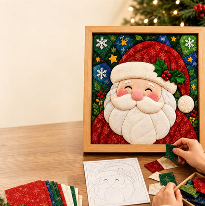 Fabric Poke Art Kit for Adults 3D Christmas Santa Claus DIY Craft - Santa
