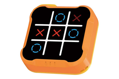 Electronic Tic-Tac Toe Game Handheld Puzzle Game Console for Kids-Orange