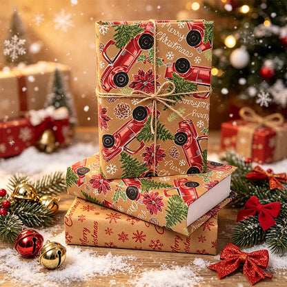 2 Pack Double Sided Christmas Wrapping Paper 4 - Santa Claus