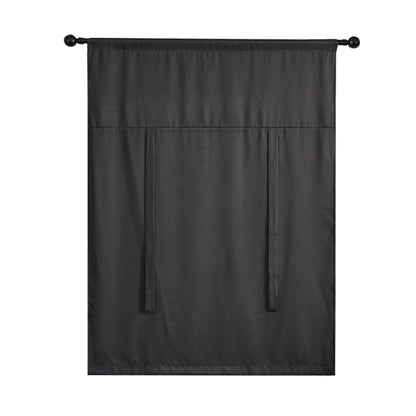 Thermal Insulated Tie Up Window Shade Light Blocking Curtain Black