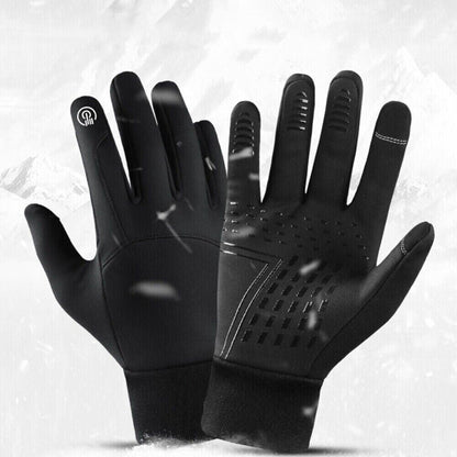 Pair of Touchscreen Ski Gloves Water Resistant Winter Warm Ski Gloves for Sports Fishing