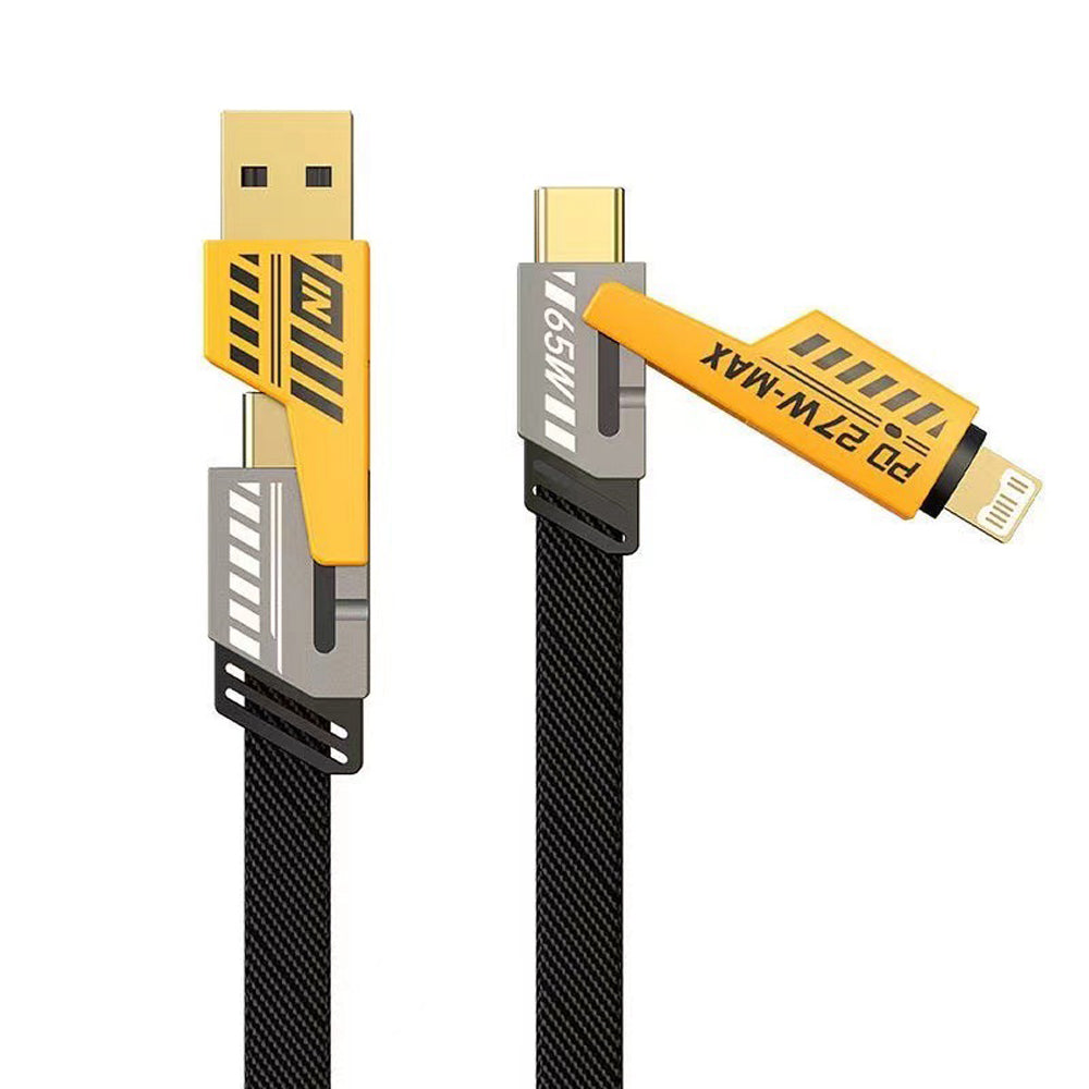 2Pcs 65W 4-in-1 Charging Cable