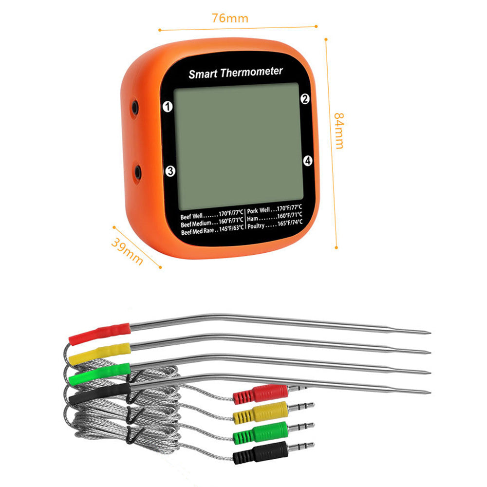 Meat Thermometer Wireless Thermometer for Smoker Oven APP Calibration Temp Graph