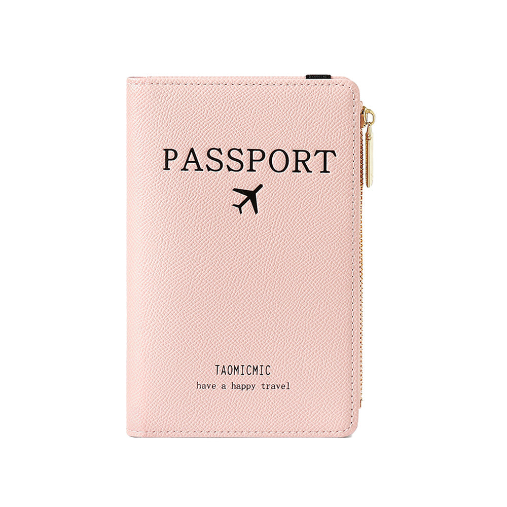 RFID Blocking Passport Holder Card Holder Travel Wallet Pink