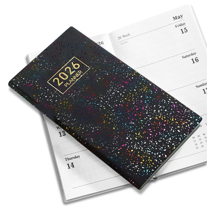 2026 Pocket Planner Calendar Portable A6 Daily Planner-Black