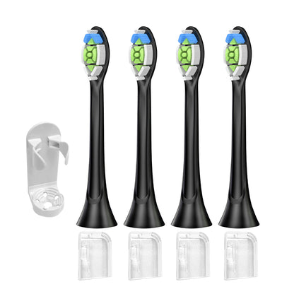 8Pcs Replacement Electric Toothbrush Heads Compatible with Philips Black
