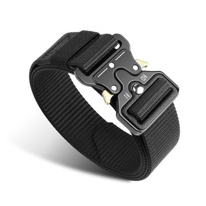 Nylon Tactical Belt Quick-Release for Outdoor Work Daily-Black