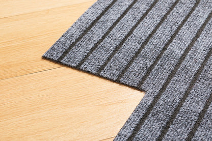 Stripe Anti-Fatigue Kitchen Mat Waterproof Non Slip Cushioned Foam-Gray