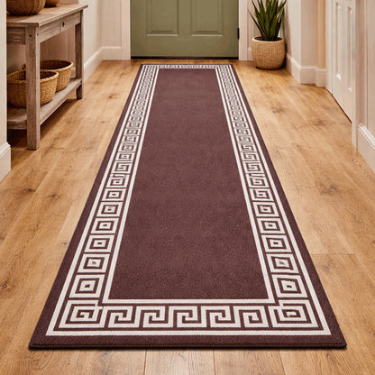 Long Washable Hallway Runner Rug Kitchen Entrance Floor Mat - Coffee