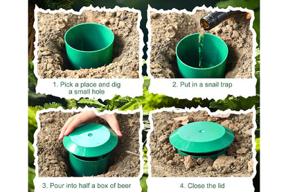 10Pcs Slug Snail Traps Kit Snail Trapper Reusable Slug House for Garden Farm