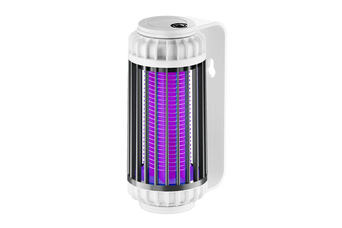 Electric Mosquito Killer Lamp Portable  USB Rechargeable Mosquito Zapper Fly Trap LED Night Light-Grey