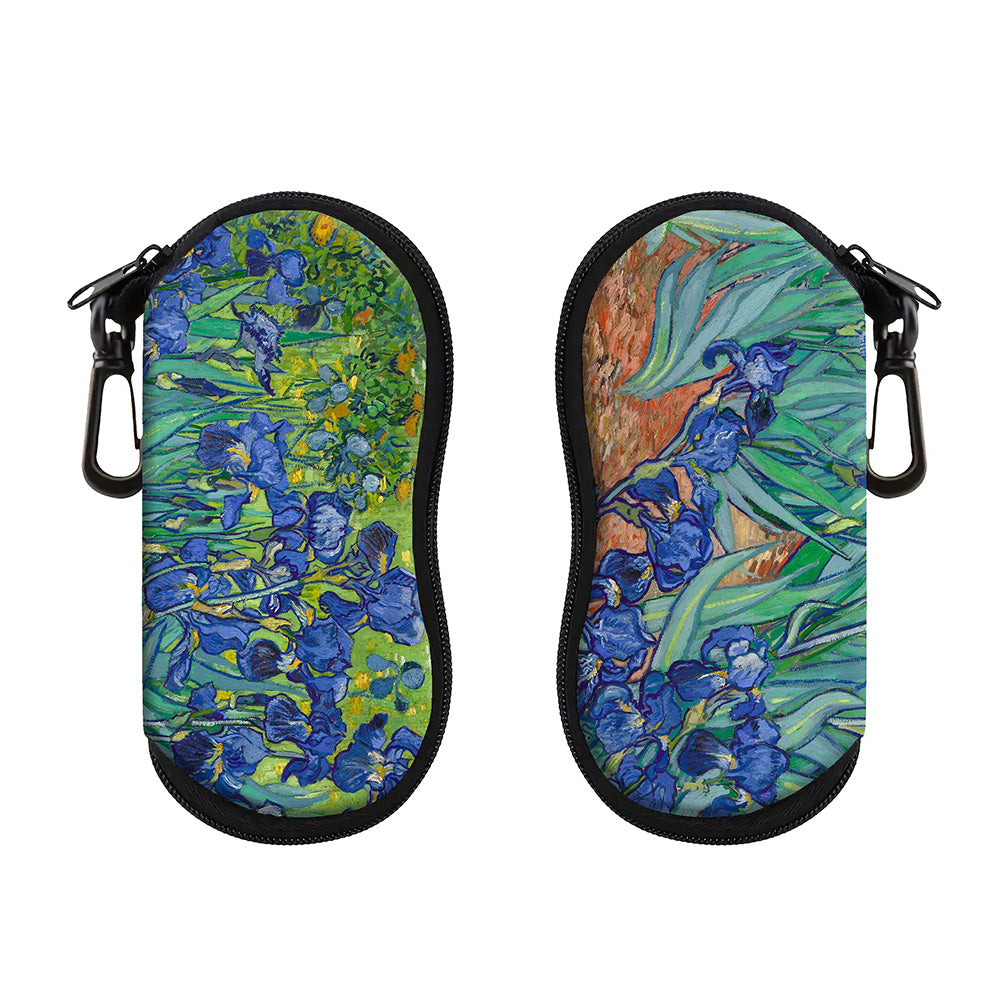 Glasses Case Scratch-Resistant Zipper Sunglasses Pouch for Travel-Green