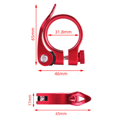 2 Piece Bike Seat Post Clamps-Red