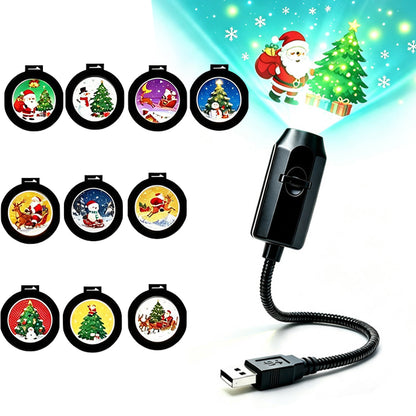 USB Christmas Projection Light with 10 Projection Slides