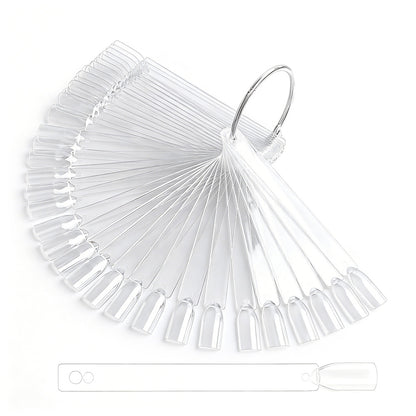 100 PCS Clear Nail Swatch Sticks -Square
