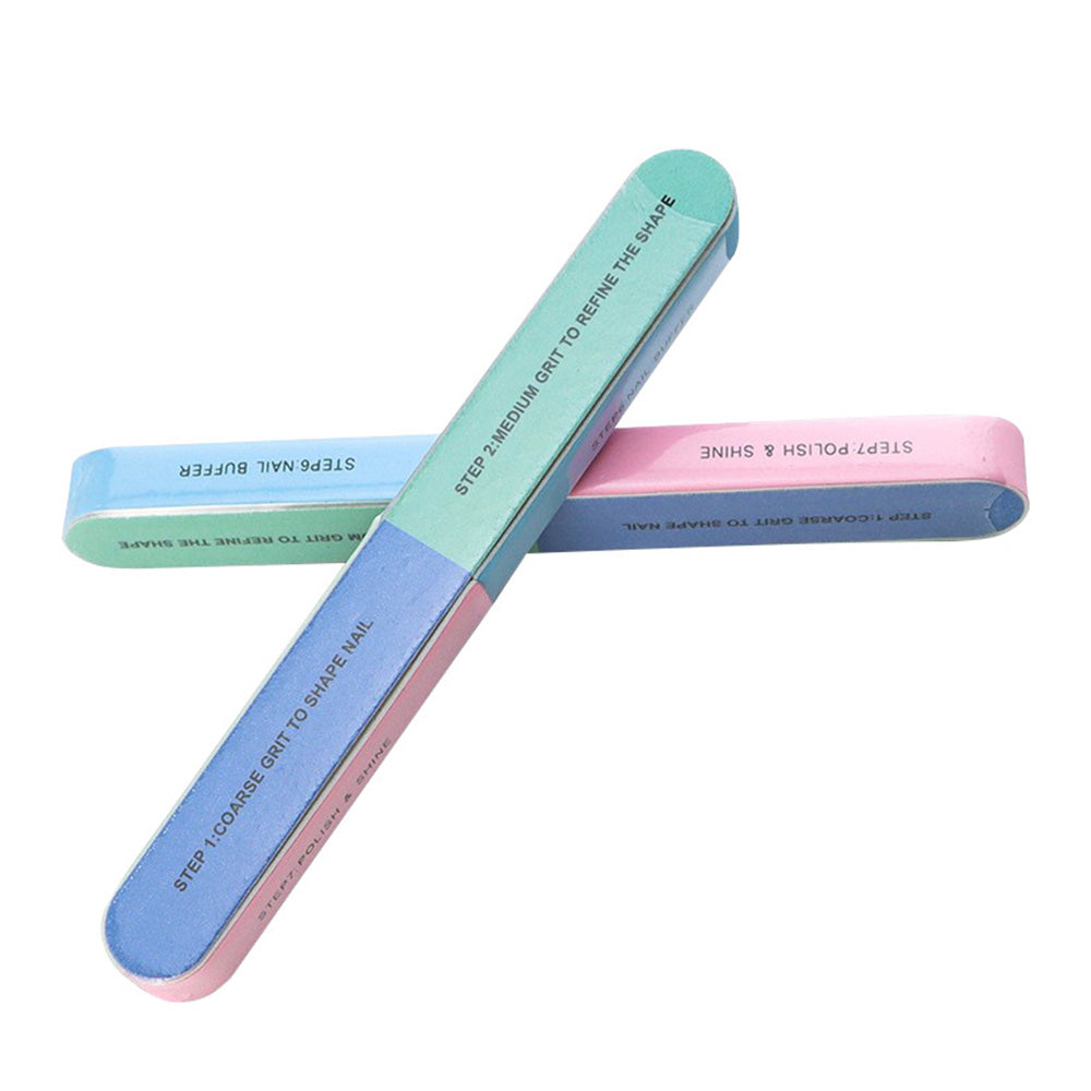 5 Pack 7 Way Nail Buffer for Polishing Nail Buffing Tool