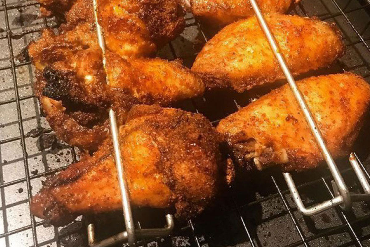 2Pcs Chicken Wing BBQ Fork Metal BBQ Grilling Fork Chicken Wing Grilling Rail