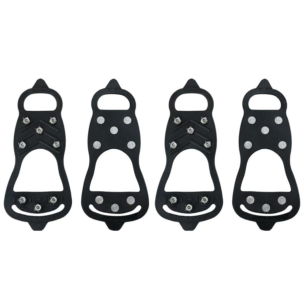 2 Pairs Ice Cleats Traction Crampons Snow Grips with 8 Spikes for Boots Shoes