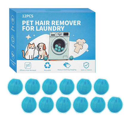 12 Pack Pet Hair Catcher Balls Reusable Laundry Lint Collector