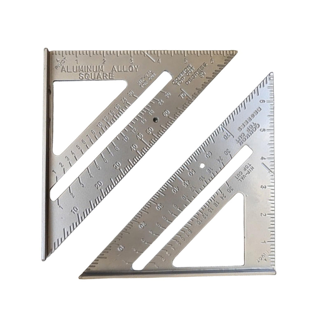 7-inch Double Sided Engraved Rafter Square for Woodworking