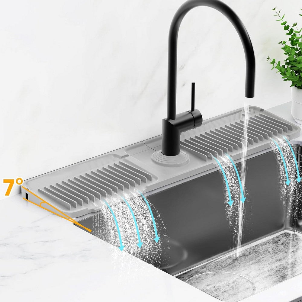 Longer Faucet Mat for Kitchen Sink Splash Guard Kitchen Sink Faucet Mat Splash Guard