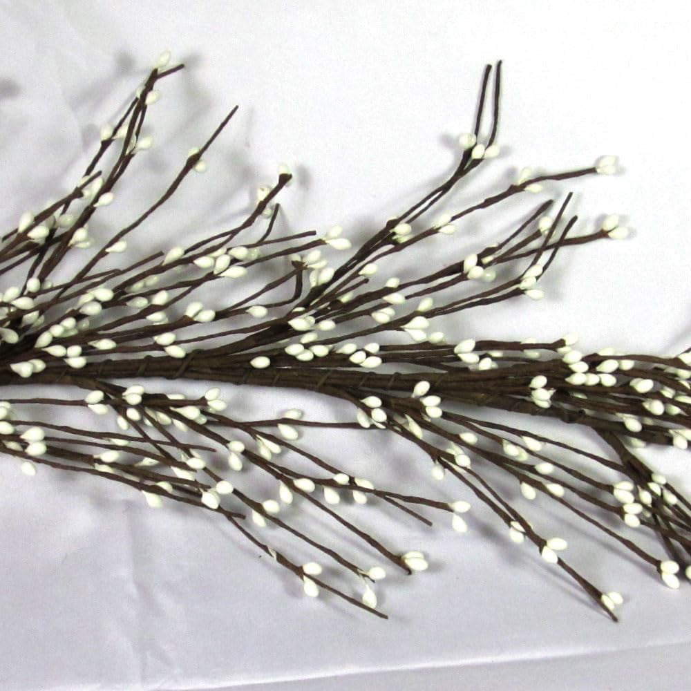 100 PCS Realistic Artificial Willow Stems -White