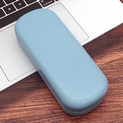 Unisex Hard Shell Glasses Case ââ‚?PU Leather Travel Sunglasses Box Blue
