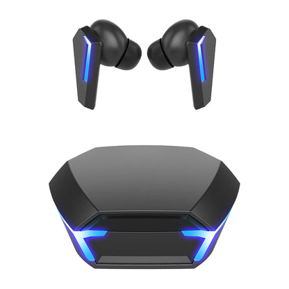 Wireless Bluetooth Gaming Earphones In-Ear Headsets with Breathing Light Black