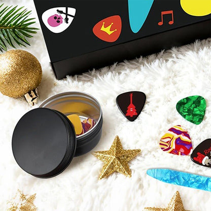 Guitar Pick Christmas Advent Calendar with Pick Holder and Metal Case