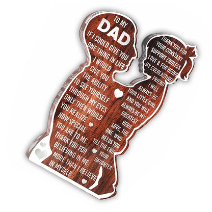 Father Day Acrylic Standing Sign Desk Decoration Plaque