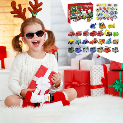 24 Days Pull-Back Cars Advent Calendar for Kids Countdown Calendar Style 1