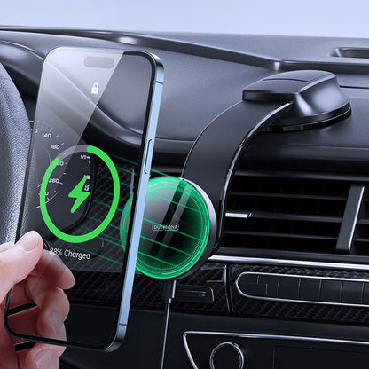 15W Wireless Car Mount Charger Car 360 Degree Rotating Phone Holder for Wireless Charging Phone