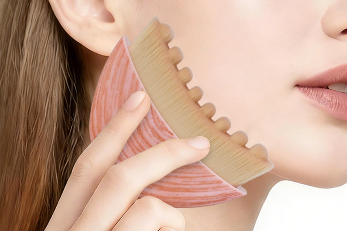 2Pcs Lymphatic Contour Face Brush Set