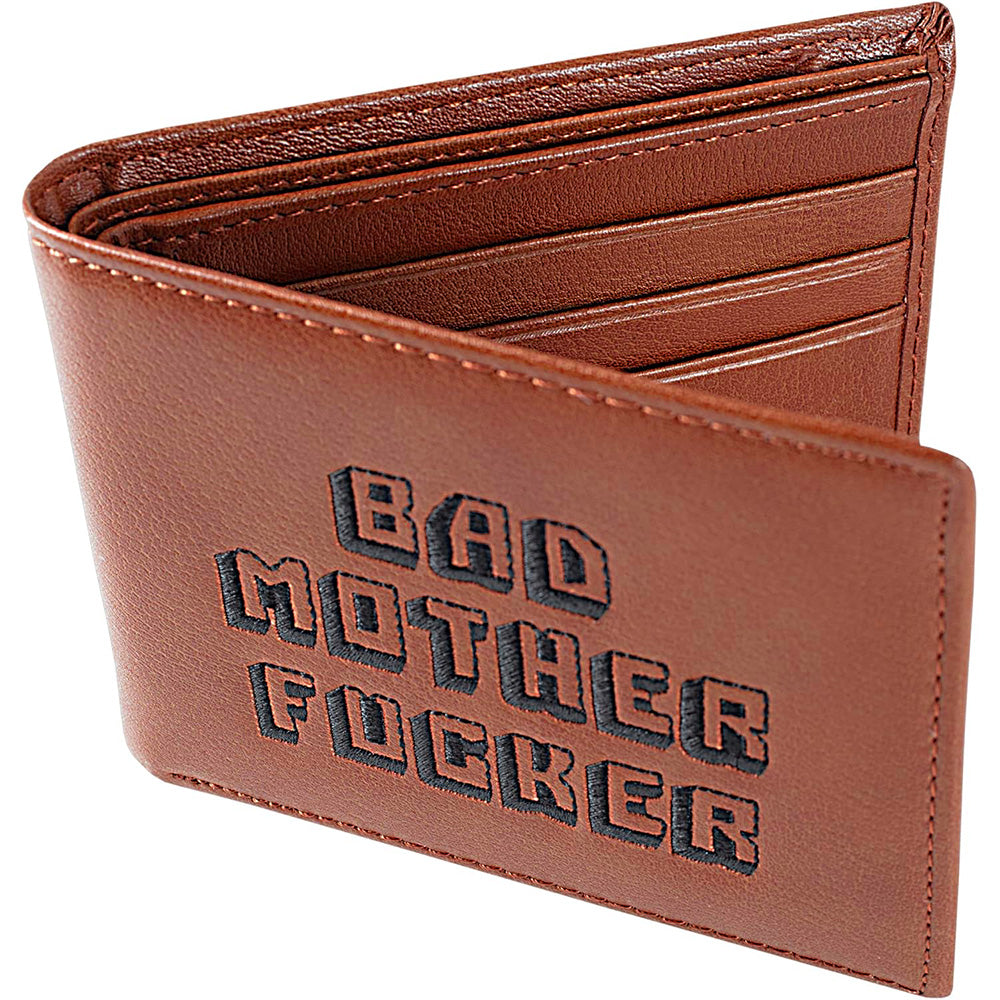Brown Engraved Men's PU Leather Wallet with 8 Card Slots