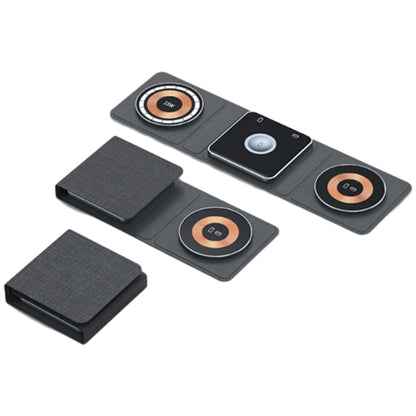 3-in-1 Magnetic Wireless Charger Foldable Fast Charging Station for Android Apple